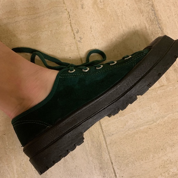Passports green suede and black lace up sneakers - Picture 7 of 7